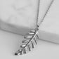 Goddess Collection - Silver Laurel Leaf Drop Necklace
