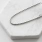 Goddess Collection - Silver Ravel Necklace 1.5 MM